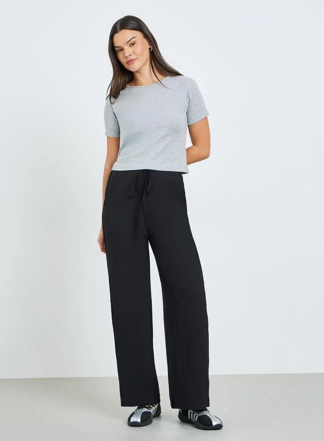 Take Two black Women Black Wide Leg Trousers for Women | Best Price UAE
